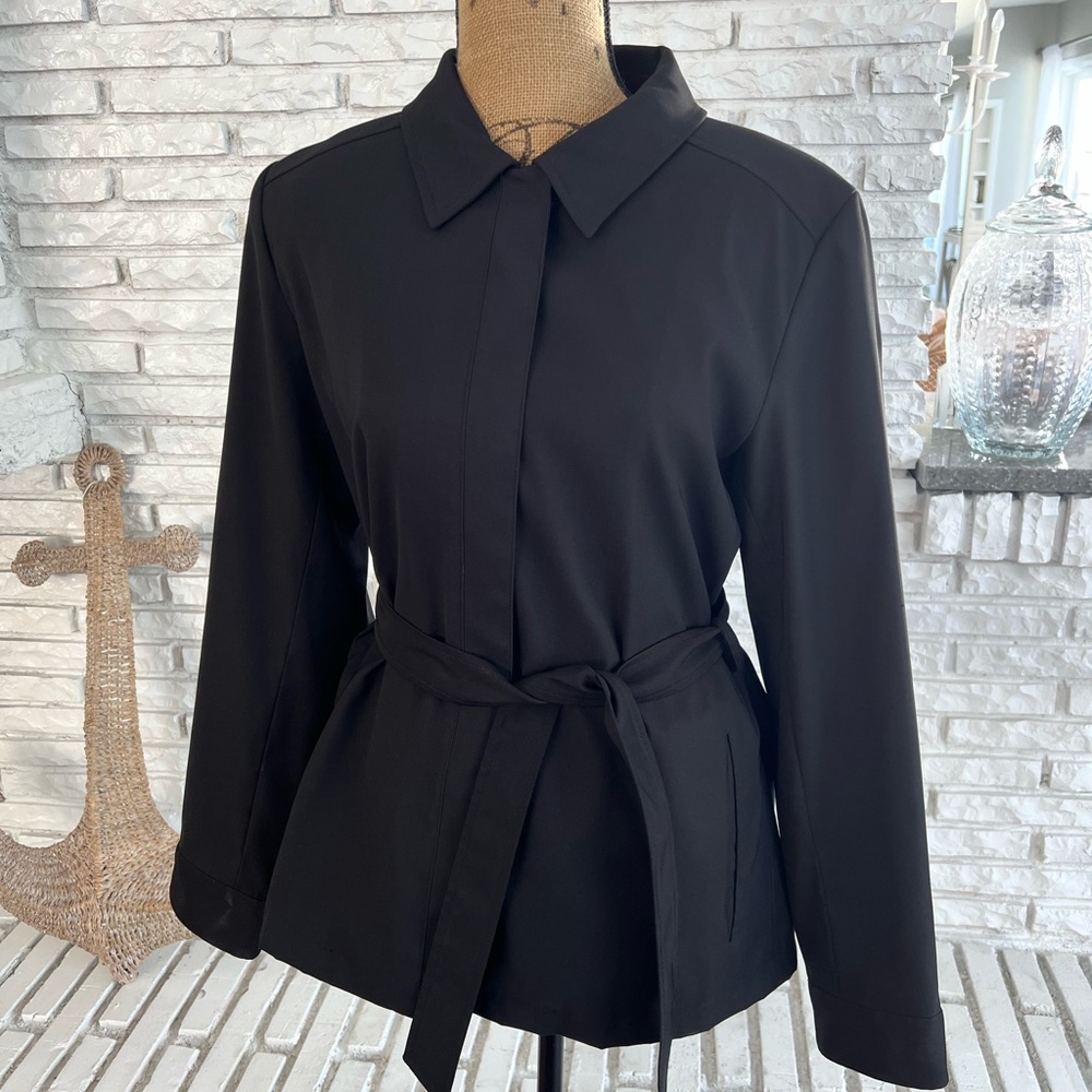 Ute’s Design Belted Black Jacket Sz M